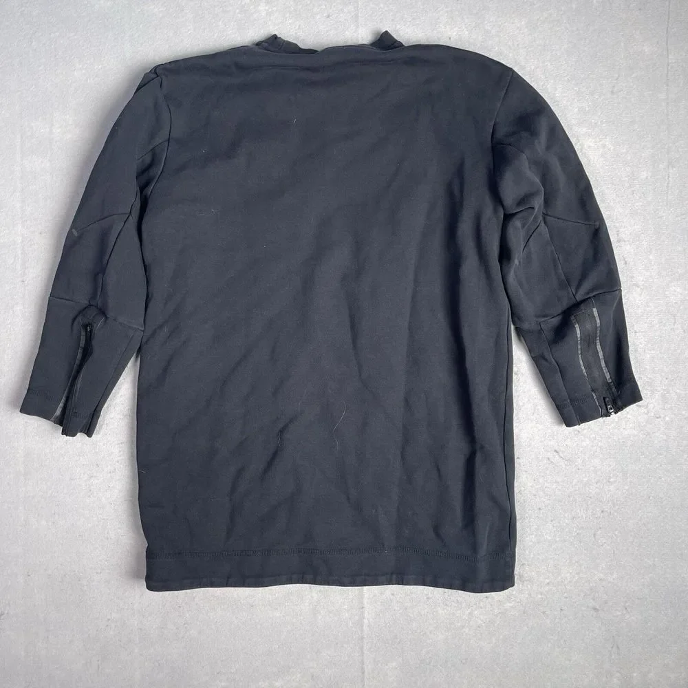 Nike Crew Neck Pull Over Sweater 3/4 Sleeve Men‎ Small Black